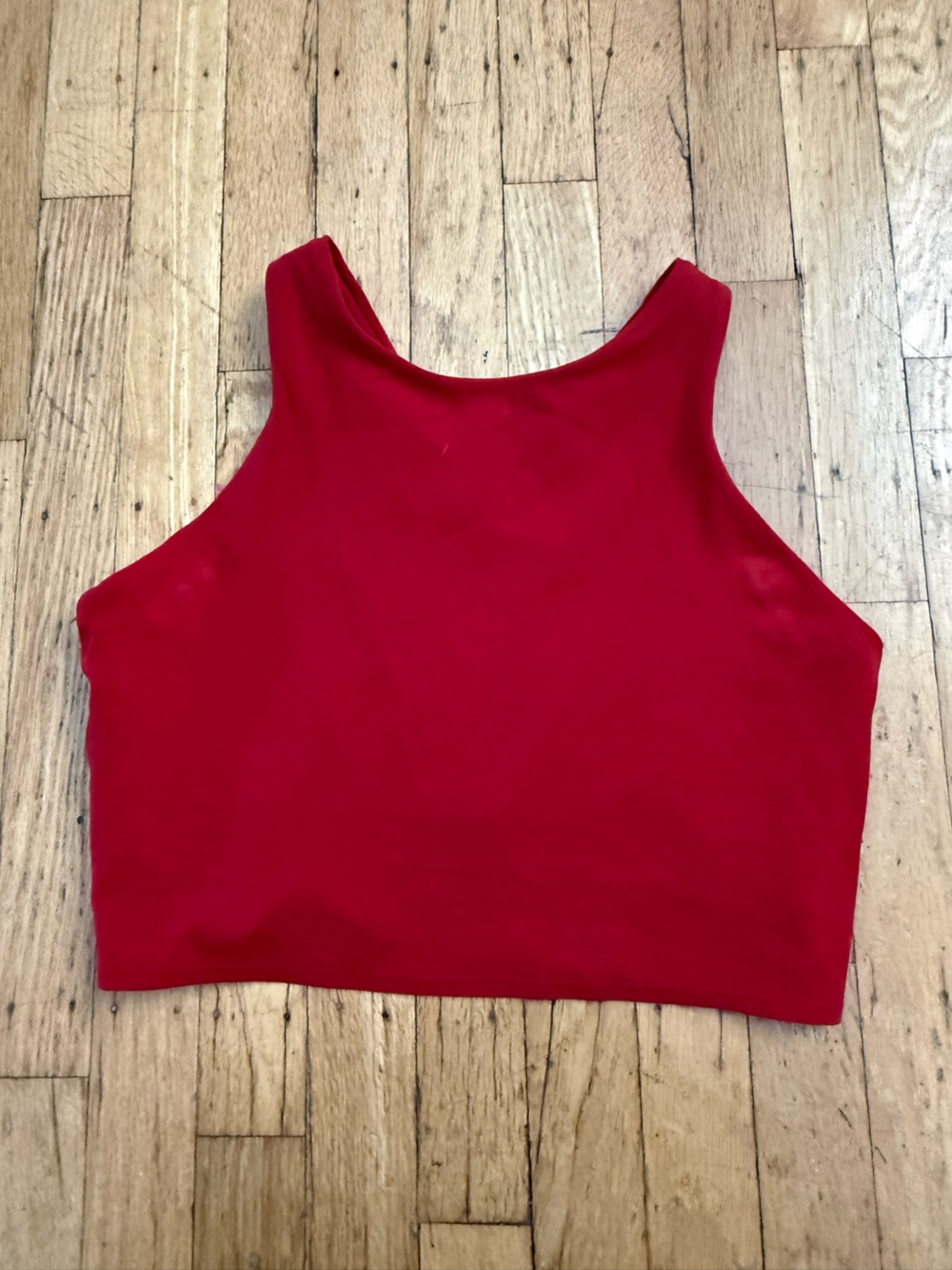 Athleta Red High-Neck Crop Tank